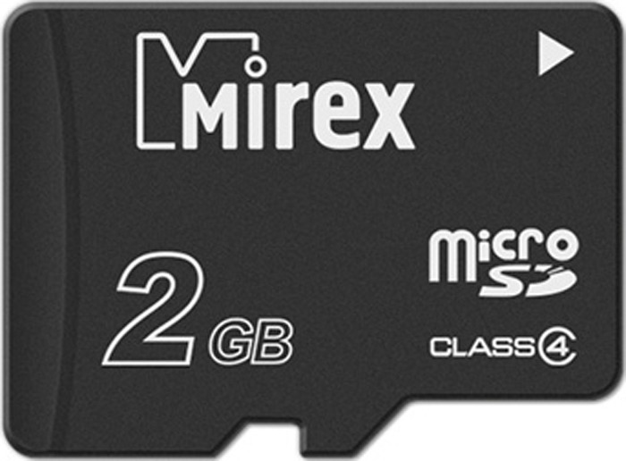 фото Карта памяти Mirex microSD Сlass 4, 13612-MCROSD02, 2GB, black