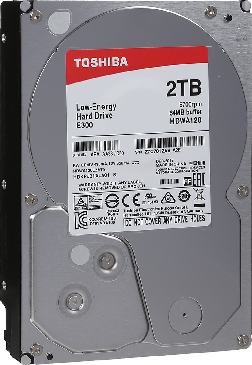 фото Жесткий диск Toshiba 2TB, HDWA120EZSTA