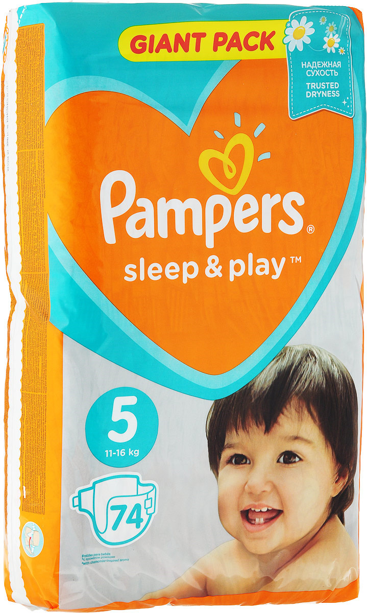 Pampers Sleep & Play Подгузники 5 11-16 кг 74 шт