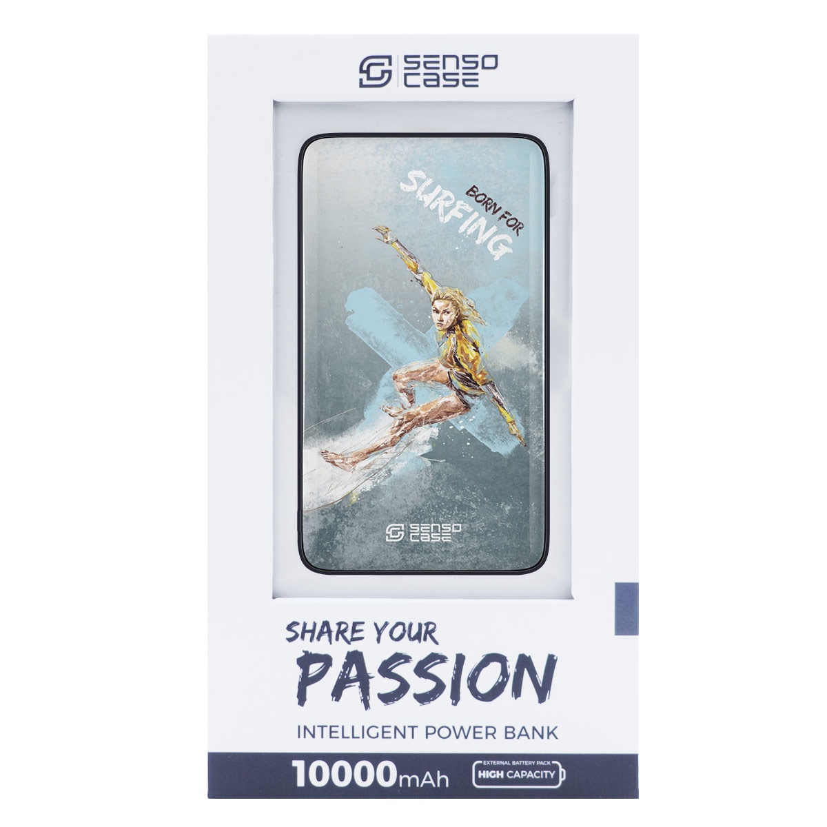 фото Внешний аккумулятор SensoCase "Серфинг" Power Bank 10 000 mAh, SC-10K - surf-girl, 100003