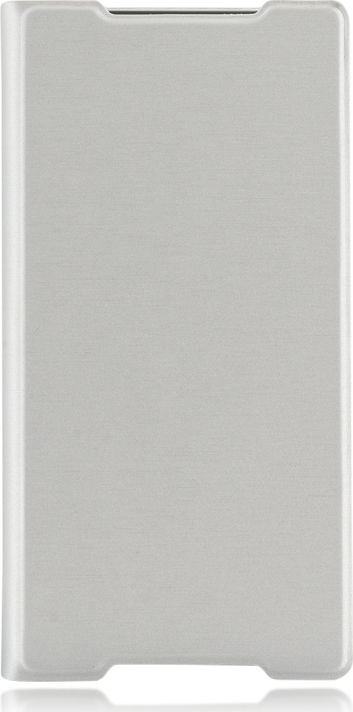Чехол Brosco Book для Sony Xperia Z5 Premium, серебристый