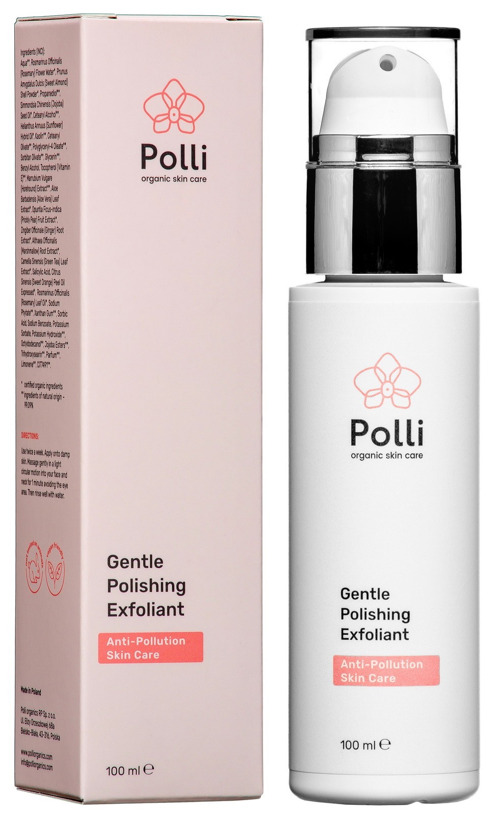 фото Эксфолиант для лица Polli Organic Skin Care нежный отшелушивающий, 100 мл