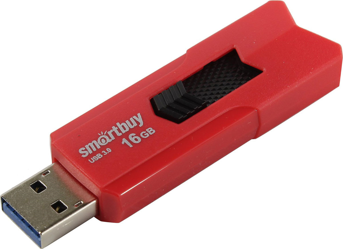 фото USB Флеш-накопитель SmartBuy Stream, SB16GBST-R3, 16 ГБ, red