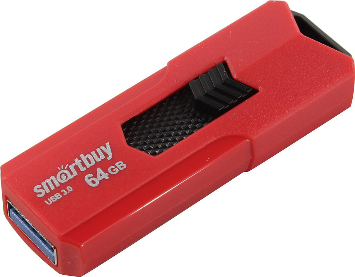 фото USB Флеш-накопитель SmartBuy Stream, SB64GBST-R3, 64 ГБ, red