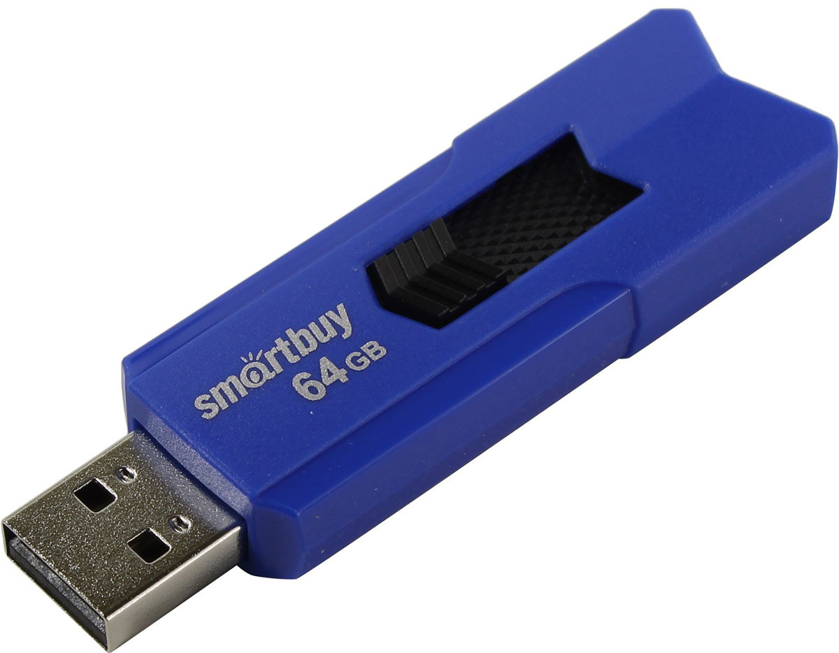 фото USB Флеш-накопитель SmartBuy Stream, SB64GBST-B, 64 ГБ, blue