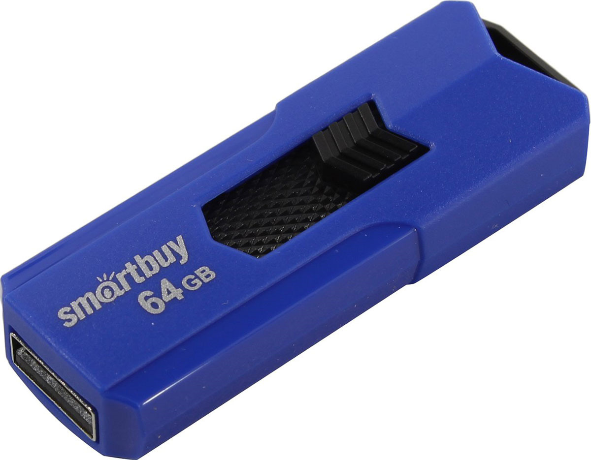 фото USB Флеш-накопитель SmartBuy Stream, SB64GBST-B, 64 ГБ, blue