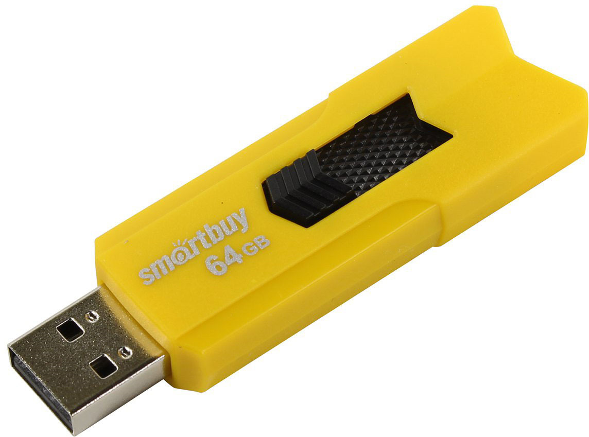 фото USB Флеш-накопитель SmartBuy Stream, SB64GBST-Y, 64 ГБ, yellow