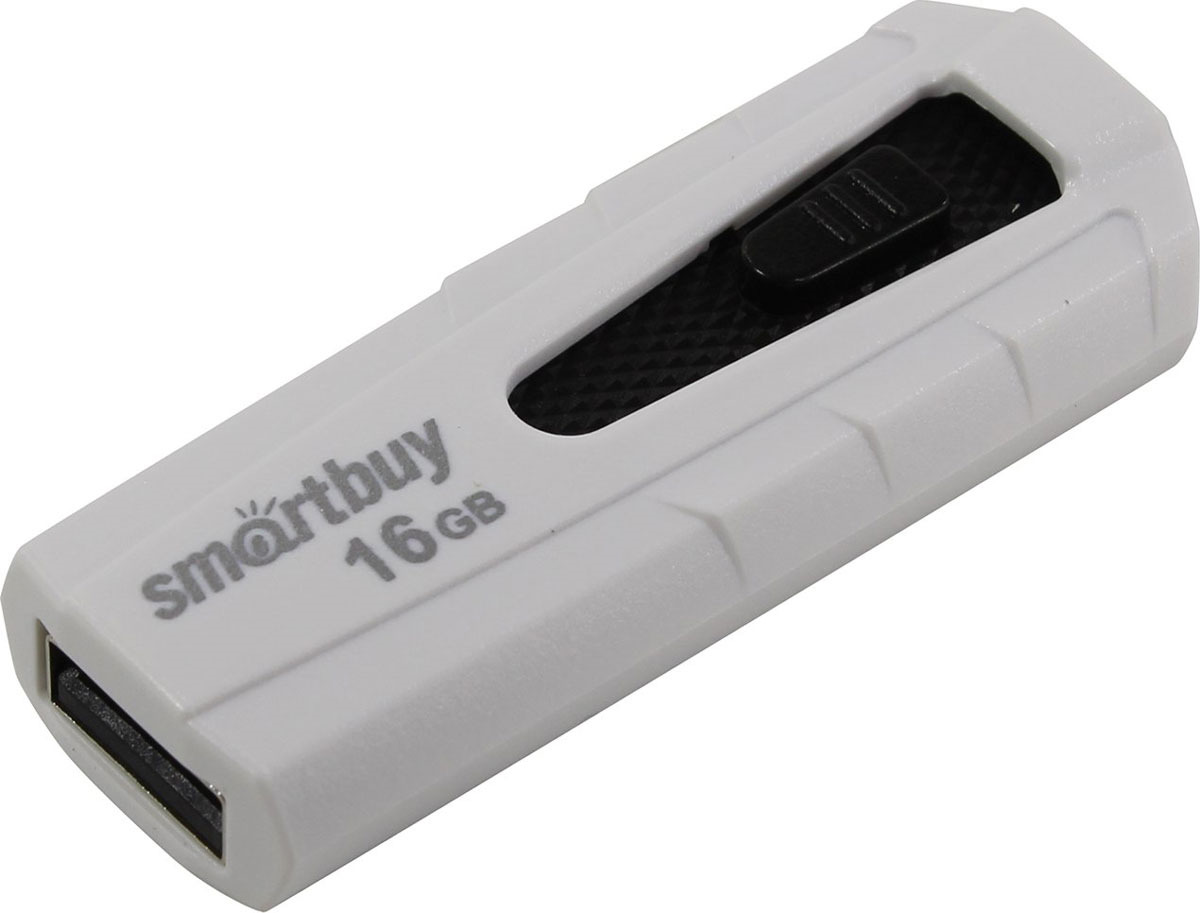 фото USB Флеш-накопитель SmartBuy Iron, SB16GBIR-W, 16 ГБ, white black