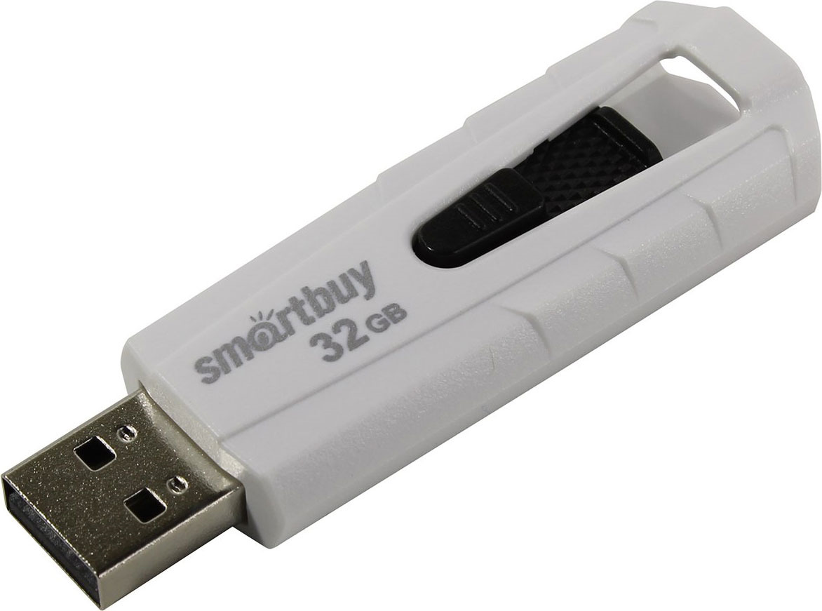 фото USB Флеш-накопитель SmartBuy Iron, SB32GBIR-W, 32 ГБ, white black