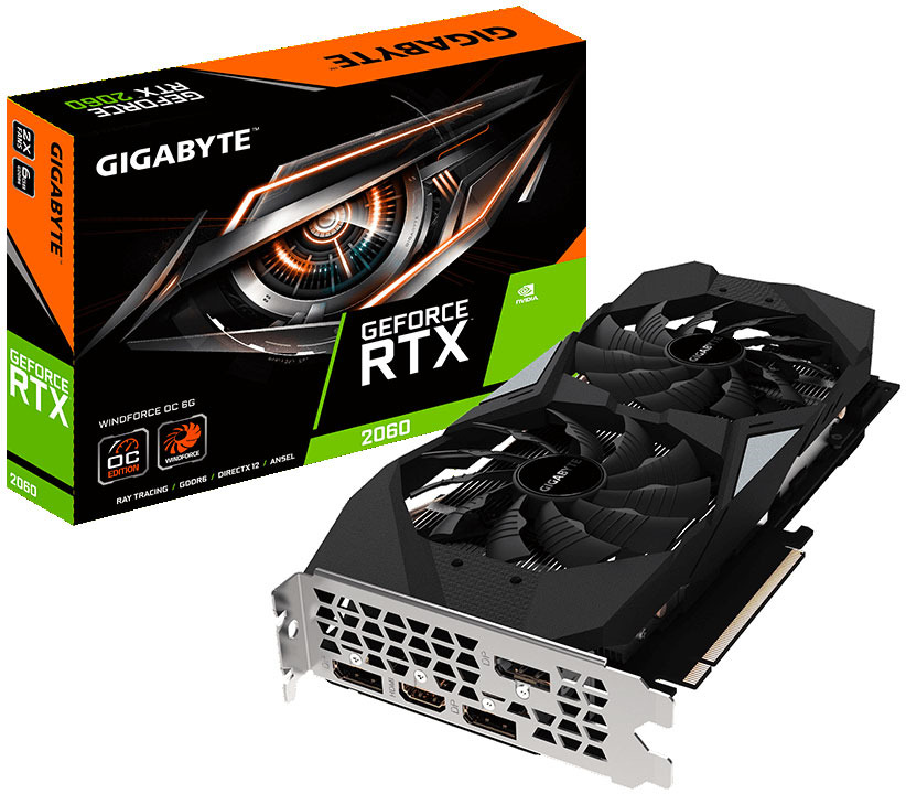 фото Видеокарта Gigabyte GeForce RTX 2060 WINDFORCE OC 6GB