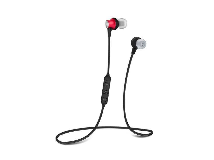 фото Bluetooth-гарнитура borofone Be11 Listening Magnetic Sports Bluetooth Earphone, красный
