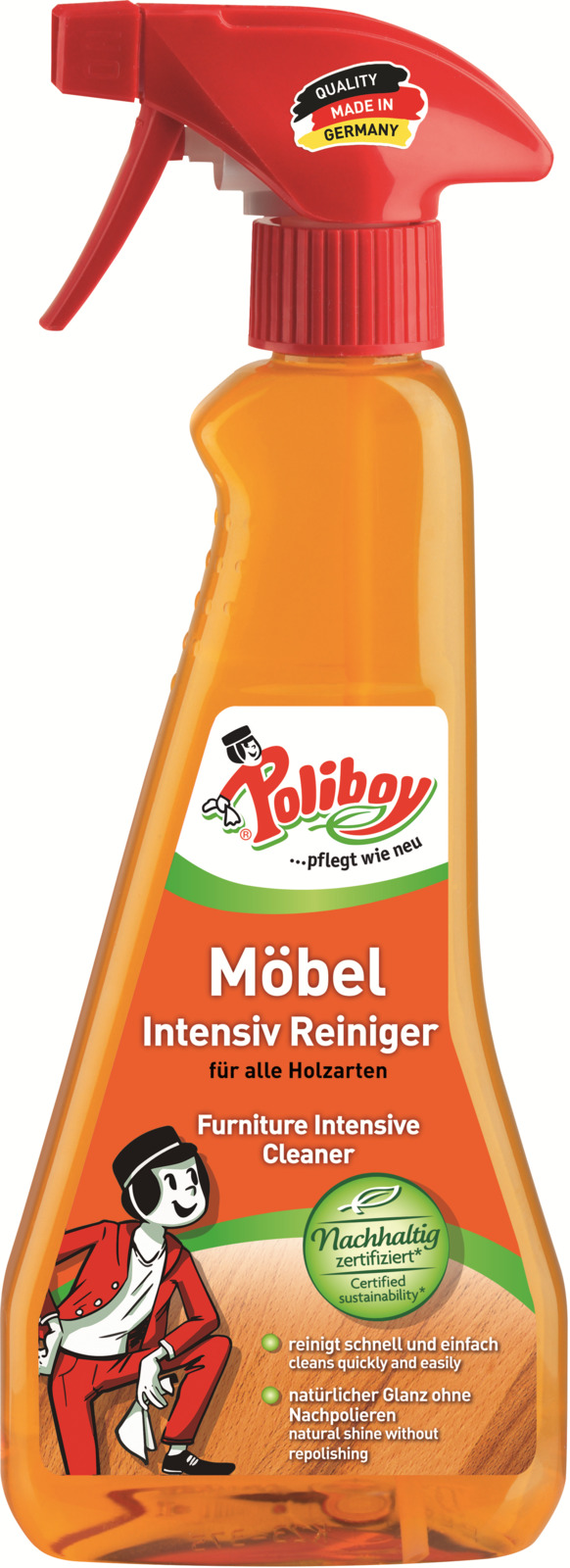 Средство для ухода за мебелью и полом Poliboy Organic, 375 мл средство для ухода за мебелью и полом poliboy organic 375 мл