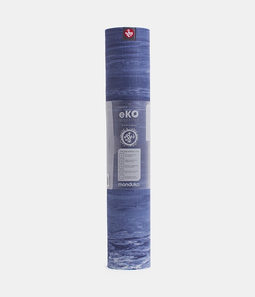 фото Коврик для йоги и фитнеса Manduka Коврик для йоги Manduka EKO Rain Check, 1145, синий