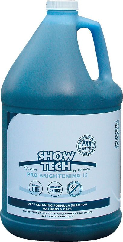 фото Шампунь для животных Show Tech+ Pro Brightening 15, супер очищающий, 41STE014, 3,8 л