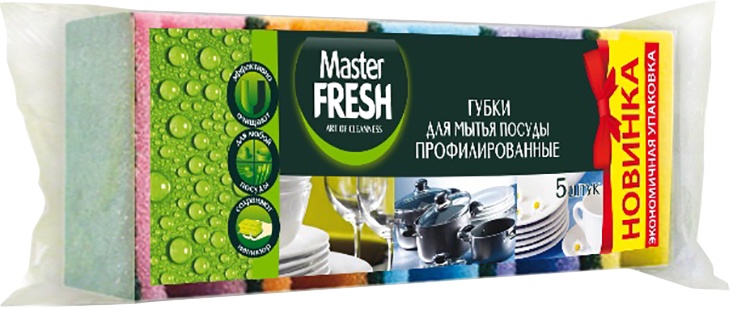 фото Губка Master FRESH профилированные , 5 шт