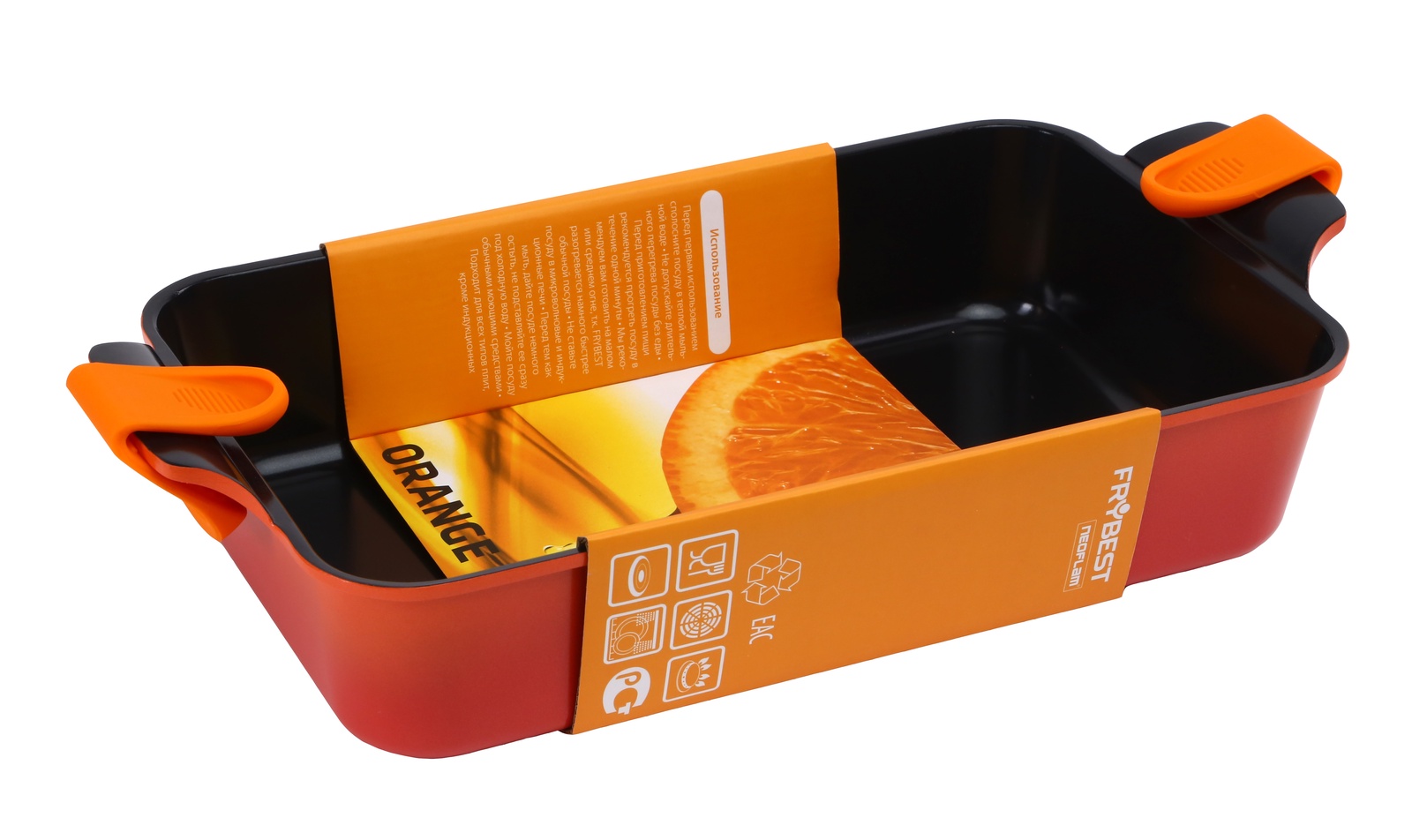 фото Форма для запекания FRYBEST ORCA-4422 Orange форма 44*22 см, ORCA-4422 Orange, оранжевый