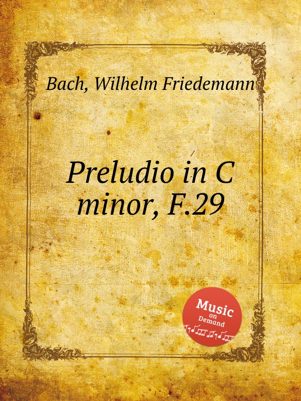 W.F. Bach Preludio in C minor, F.29 w f bach preludio in c minor f 29