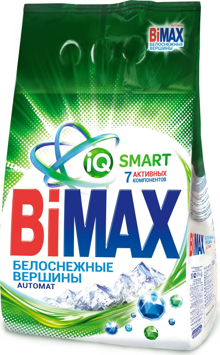 фото Стиральный порошок BiMAX "Белоснежные вершины", 974-1, автомат, 1,5 л