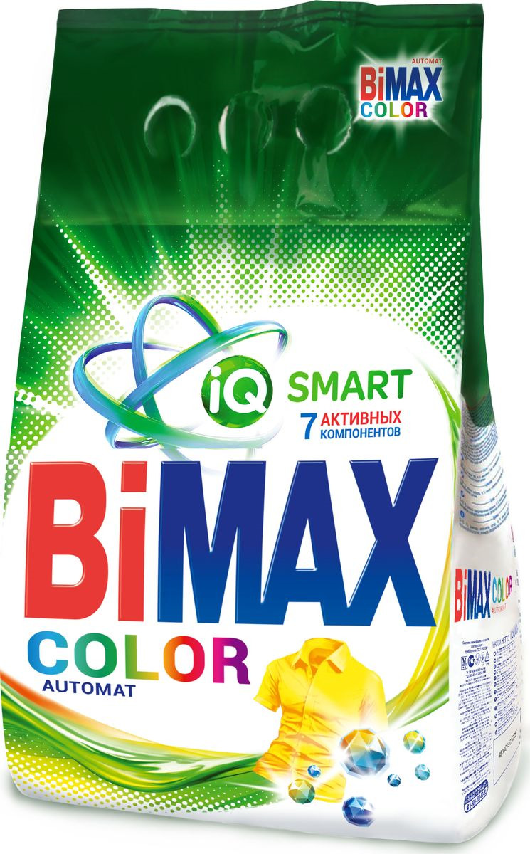 Характеристики Стиральный порошок BiMAX Color, автомат, 3 кг, подробное .