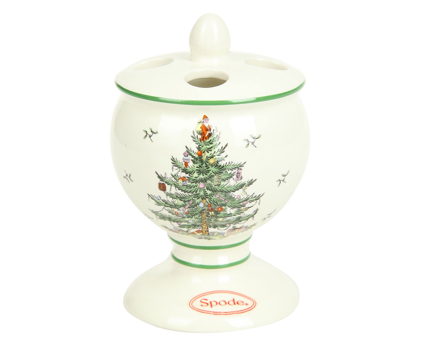 фото Стакан для ванной комнаты Avanti Spode Christmas Tree, 11523B, белый, зеленый