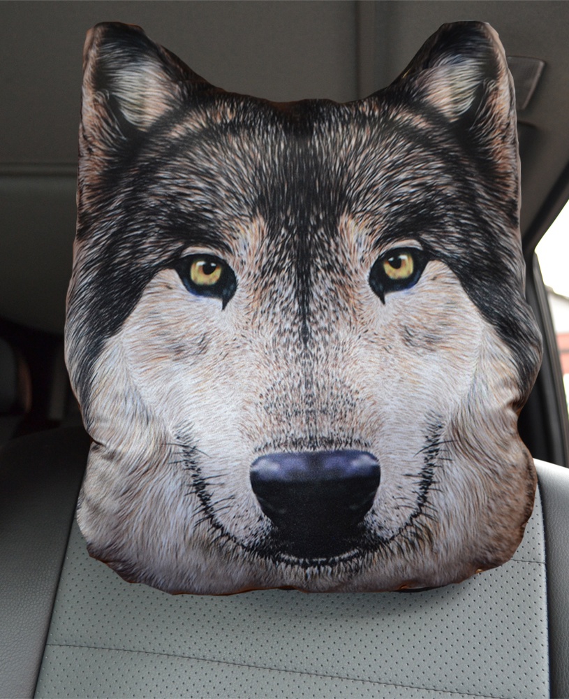 фото Подушка на сиденье Gift'n'Home Подушка на сиденье, Auto-FACE Wolf(g)