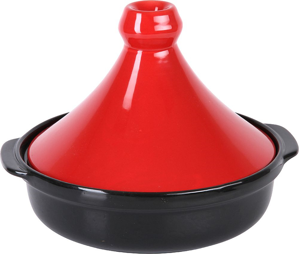 Тажин Pomi d'Oro PCE-820003, черный, красный, диаметр 28 см