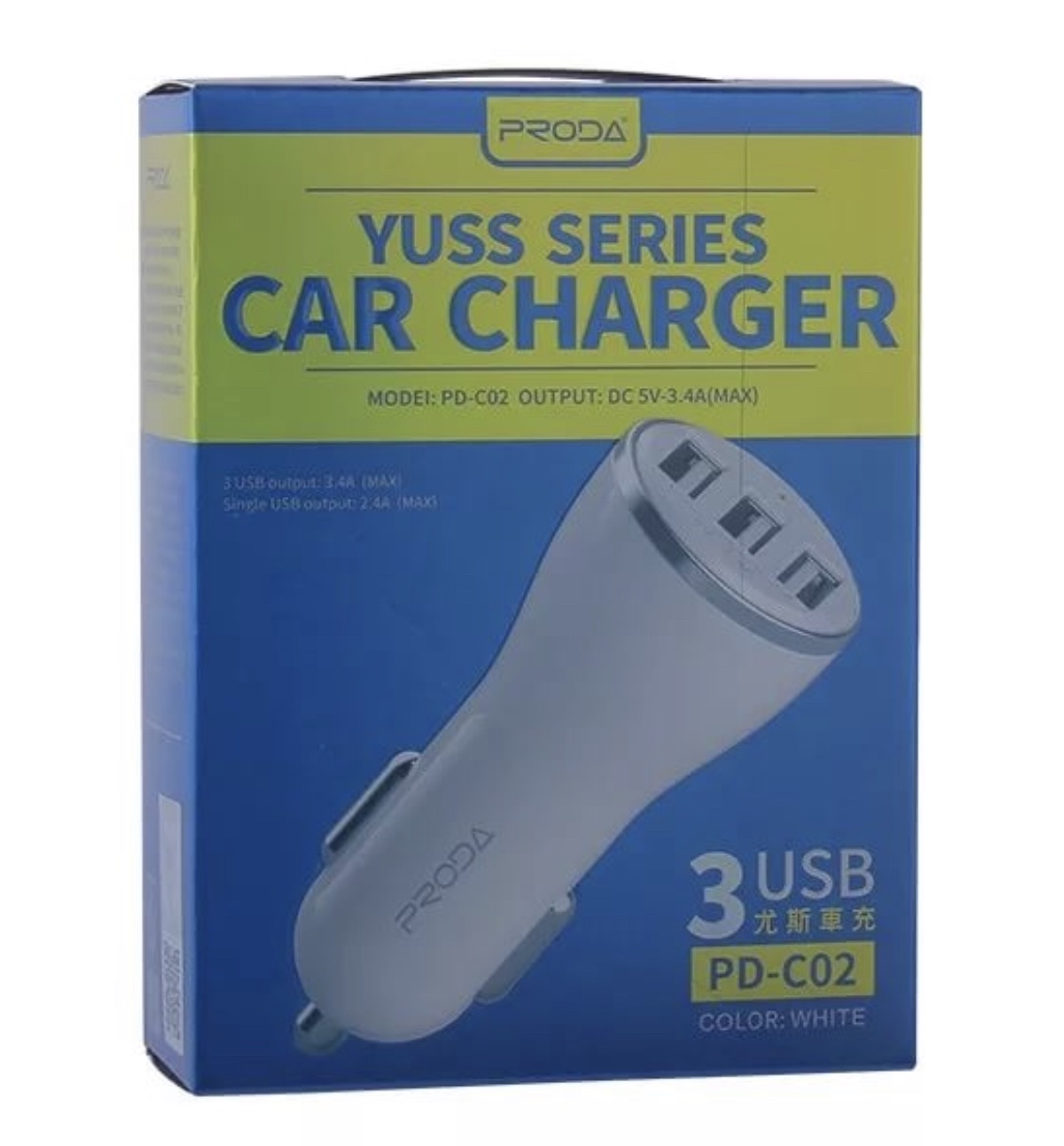 фото Автомобильное зарядное устройство proda Car charger yuss series PD-C02, YSC-2118, белый