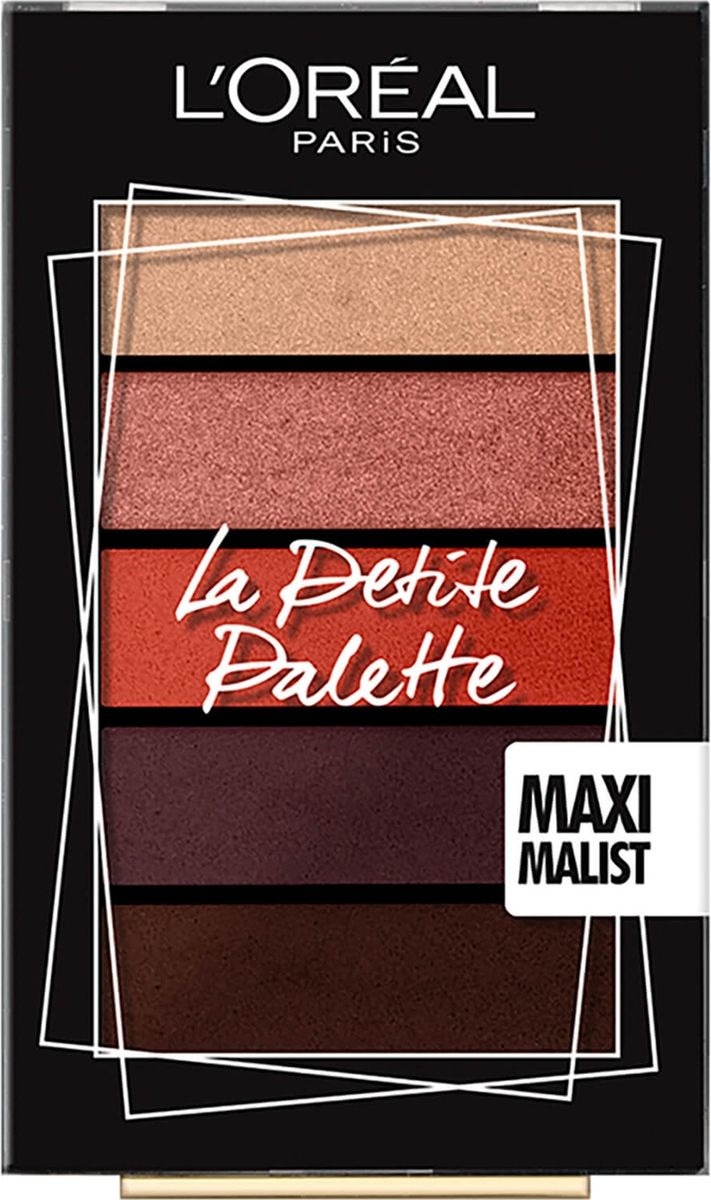 Мини-палетка теней для век L'Oreal Paris La Petite Palette, 5 цветов, оттенок 01, Совершенство, 35 г