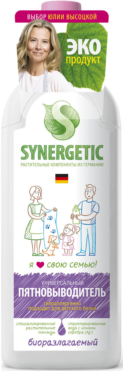 фото Пятновыводитель для тканей "Synergetic", 1 л