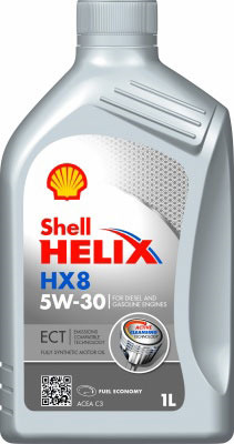 фото Моторное масло Shell Helix HX8 ECT 5W-30, синтетическое, 1 л