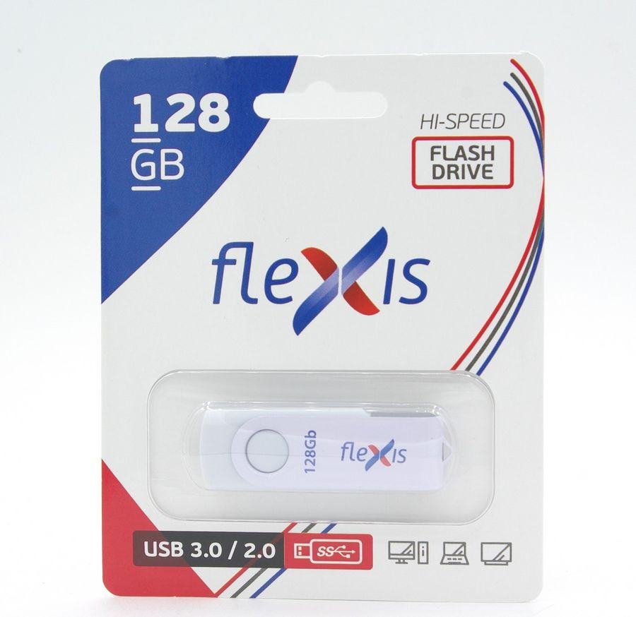 фото USB флеш-накопитель Flexis RW-101 128GB, FUB30128RW-101, белый