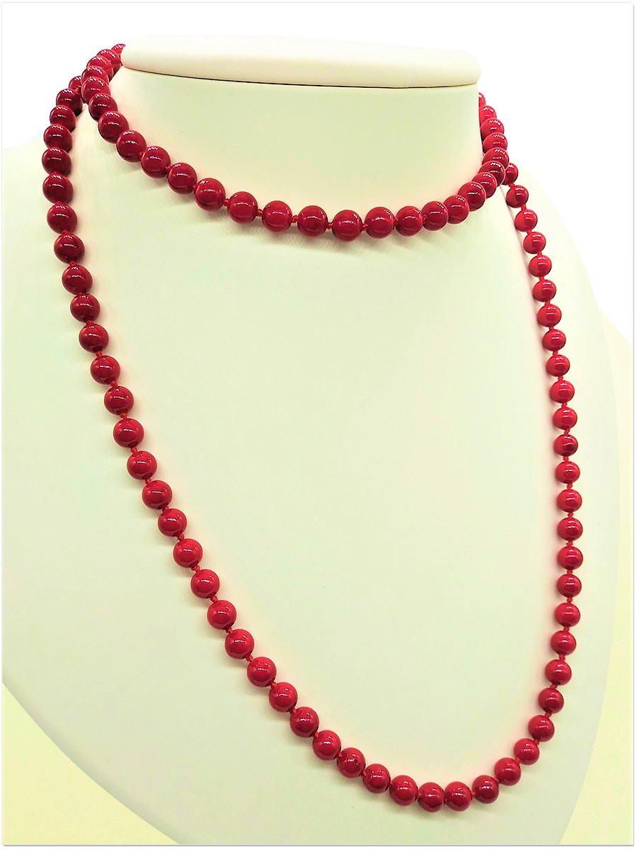 фото Бусы бижутерные ForMyGirl.ru SN228-2 женское украшение, Коралл, Коралл синтетический, 115 см, SN228-2, красный