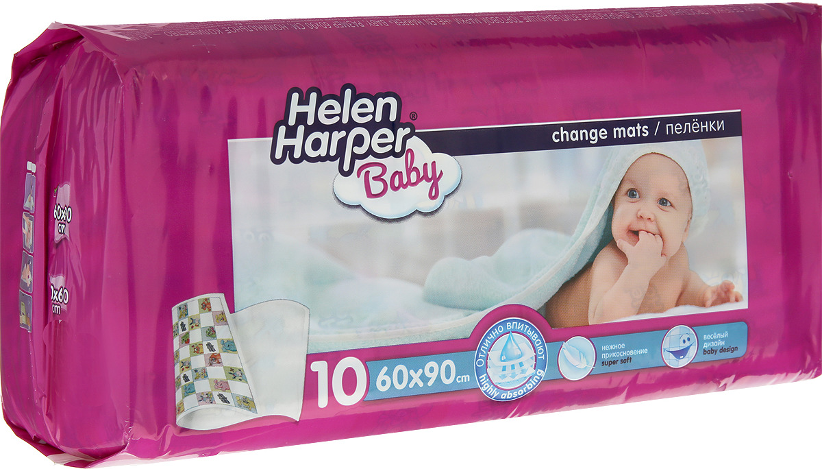 фото Helen Harper Детские впитывающие пеленки Baby 60 х 90 см 10 шт