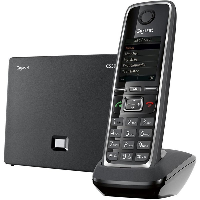 Телефон IP Gigaset C530A IP System RUS черный (S30852-H2526-S301 ...