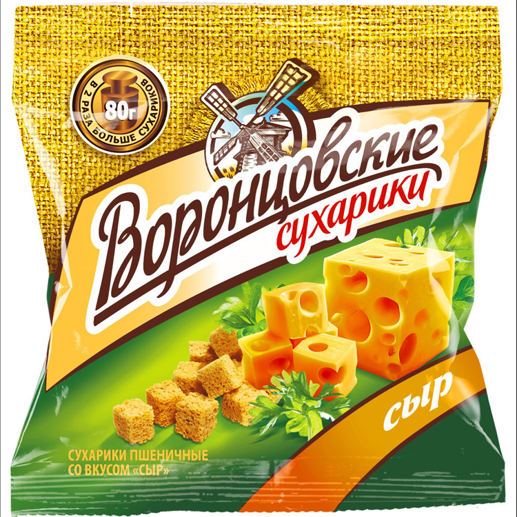 Сухарики Воронцовские, сыр, 80 г купить на OZON по низкой цене (149265821)