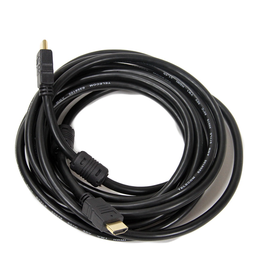 фото Кабель TELECOM HDMI to HDMI 19M -19M ver.1.4b, 2 фильтра, 5м, CG511D-5M