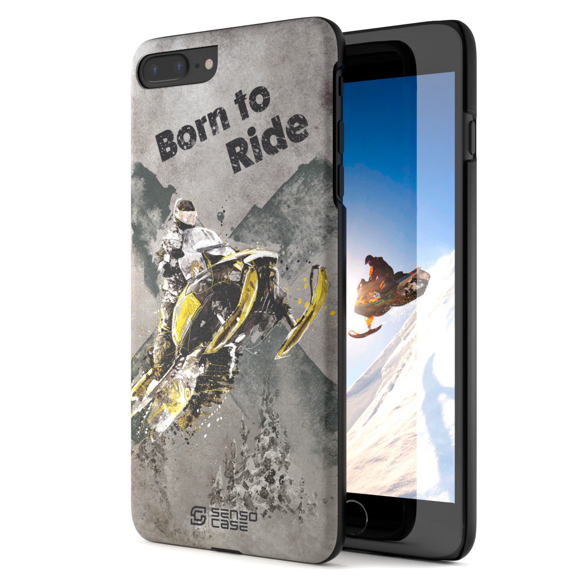 фото Чехол для сотового телефона SensoCase iPhone 6/6s "Снегоход", SC-IP6-snowmobile + защитное стекло в подарок, 100087