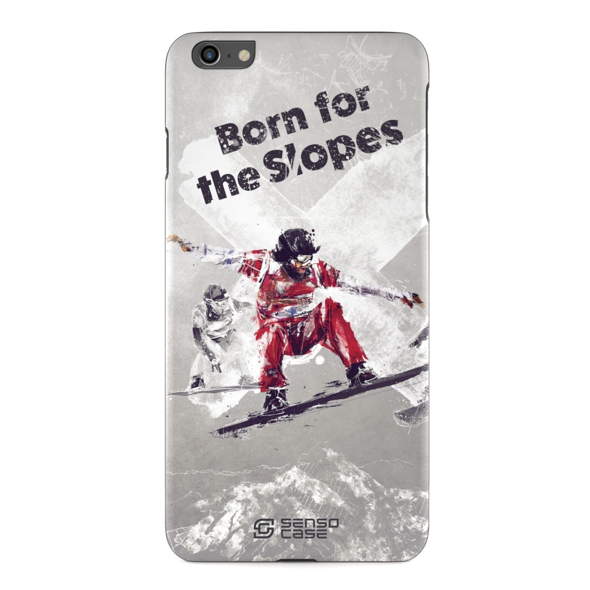 фото Чехол для сотового телефона SensoCase iPhone 6/6s Plus "Сноубординг", SC-IP6P-snowboarding + защитное стекло в подарок, 100040