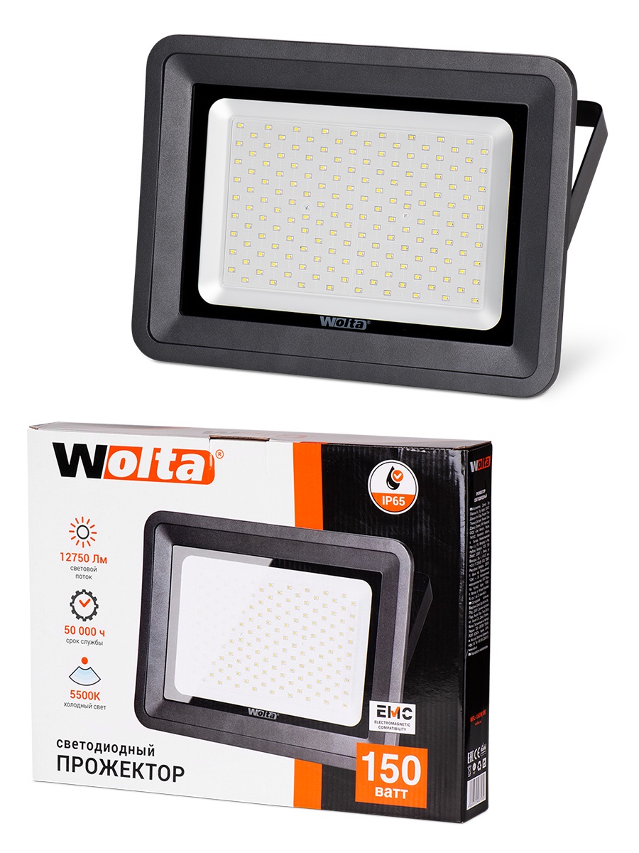 Прожектор Wolta 5500 WFL-150W/06, 150 Вт — купить в интернет-магазине ...