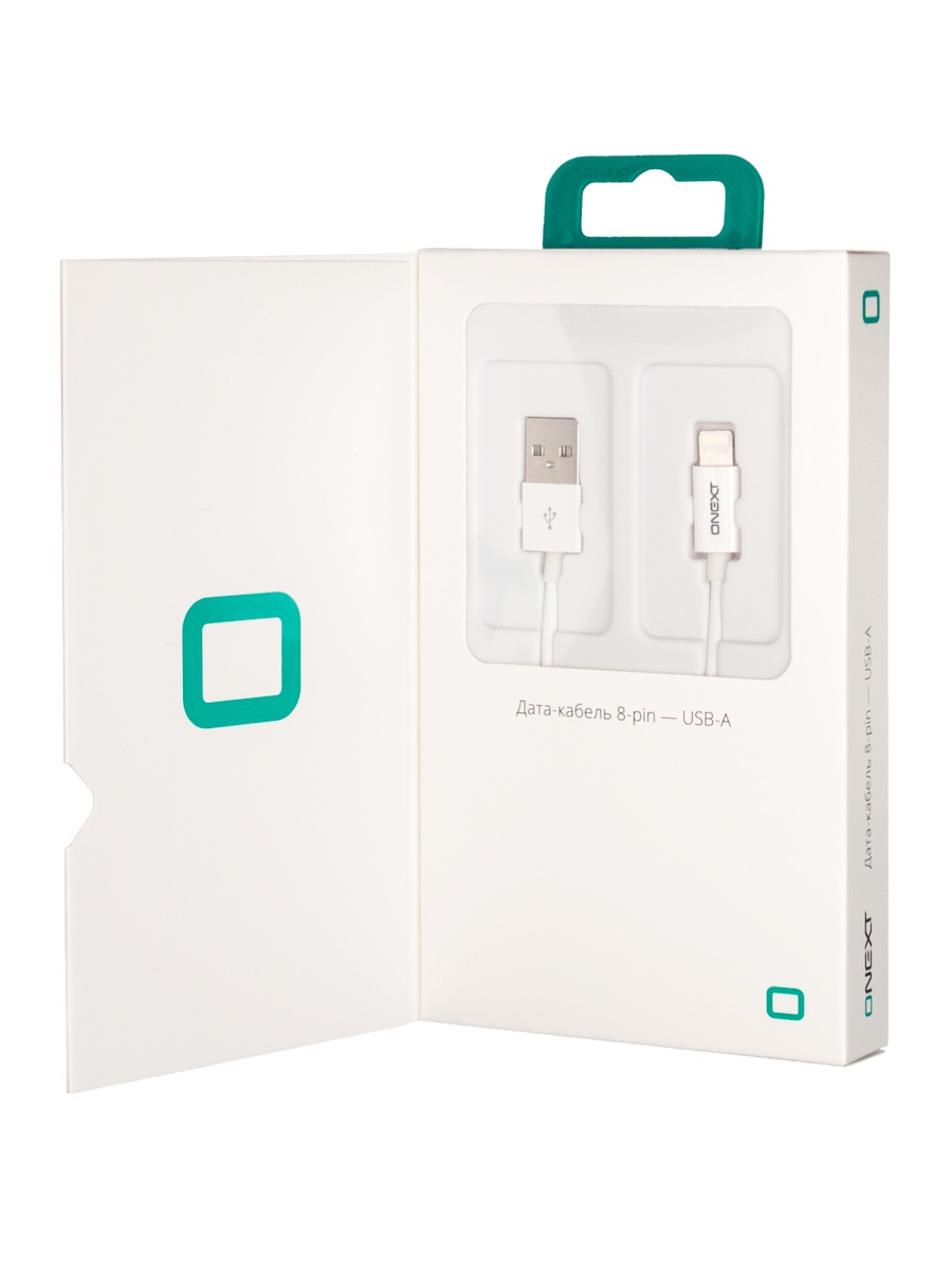 фото Кабель Onext lightning -USB-A, 70611, белый