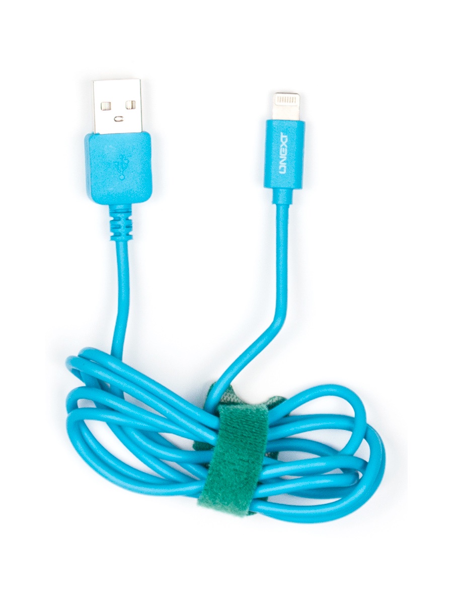 фото Кабель Onext lightning 8-pin - USB-A, 1 м, ТПЭ, голубой