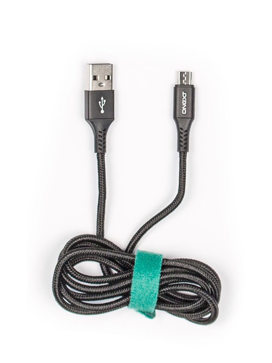 фото Кабель Onext micro USB-B - USB-A, 1,2 м, нейлон, черный