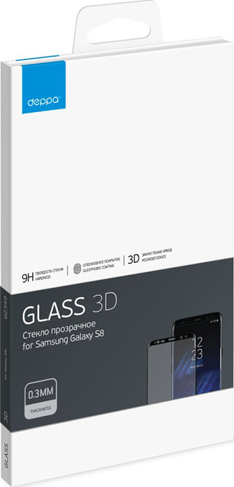 фото Защитное стекло Deppa для Samsung Galaxy S8 SM-G950, 62349, черный