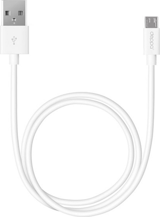 фото Deppa Color дата-кабель USB-microUSB, White (1.2 м)