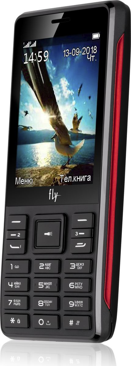 фото Мобильный телефон Fly TS114, черный Fly mobile