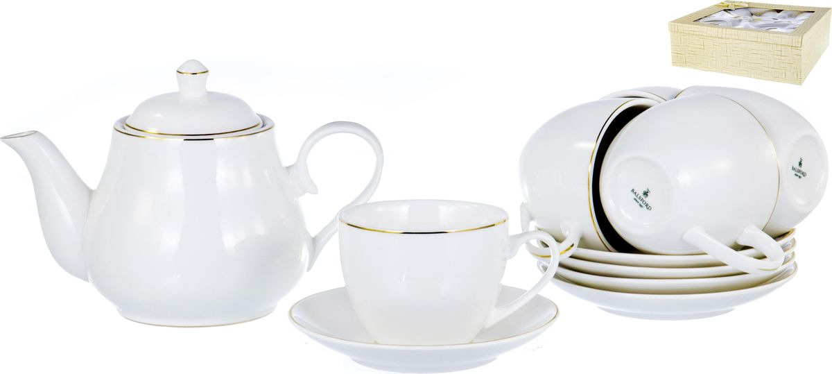 фото Набор чайный Balsford "Грация", 101-01022, белый, золотой, 13 предметов