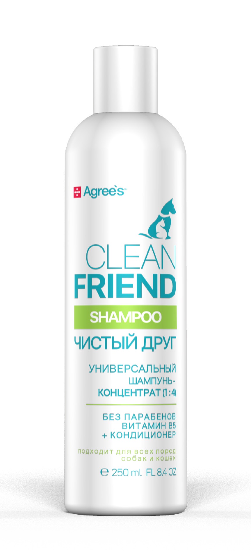 фото Шампунь для животных Agree's for pets Clean friend, для всех типов шерсти, c витамином В5 203