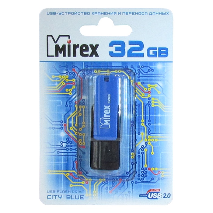 фото USB Флеш-накопитель Mirex CITY USB 2.0 32GB, 13600-FMUCIB32