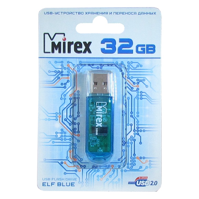 фото USB Флеш-накопитель Mirex ELF USB 2.0 32GB, 13600-FMUBLE32