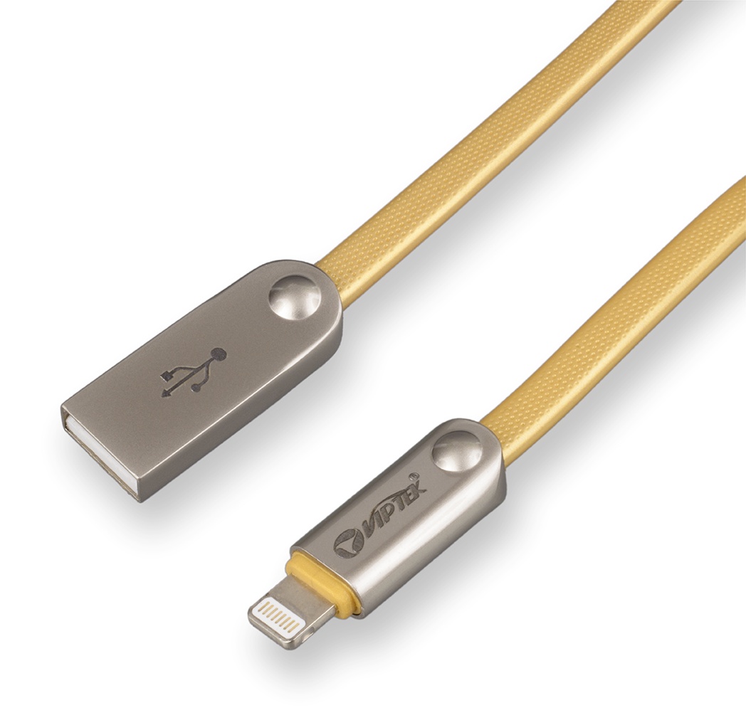 Кабель VipTek 8-pin, Lightning, 3763, золотой